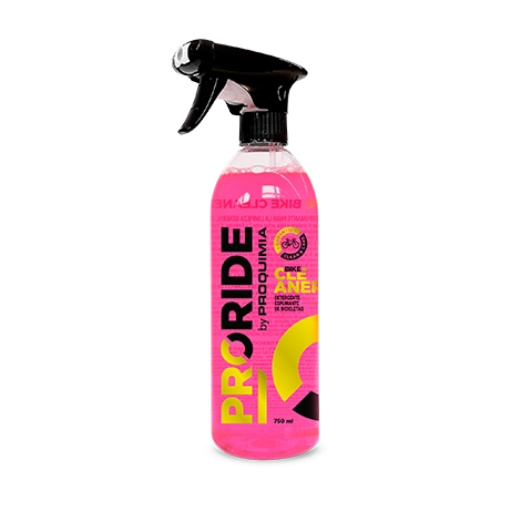 PRORIDE Bike Cleaner, limpiador de bicicletas espumante altamente concentrado en envase de producto, ideal para eliminar suciedad, barro y residuos sin dañar pintura, carbono ni componentes.
